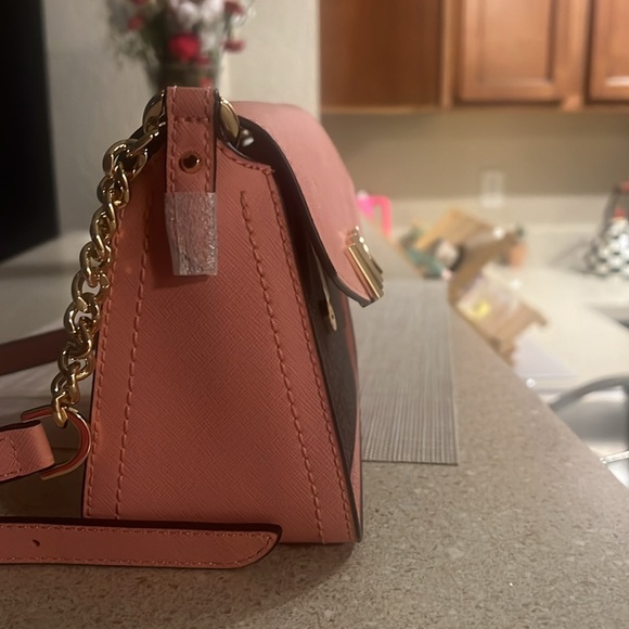 NWT Micheal Kors Pink & Brown Crossbody - Picture 10 of 11